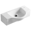 Alfi Trade ALFI Brand ABC114 White 18" Small Wall Mounted Ceramic Sink With Faucet Hole