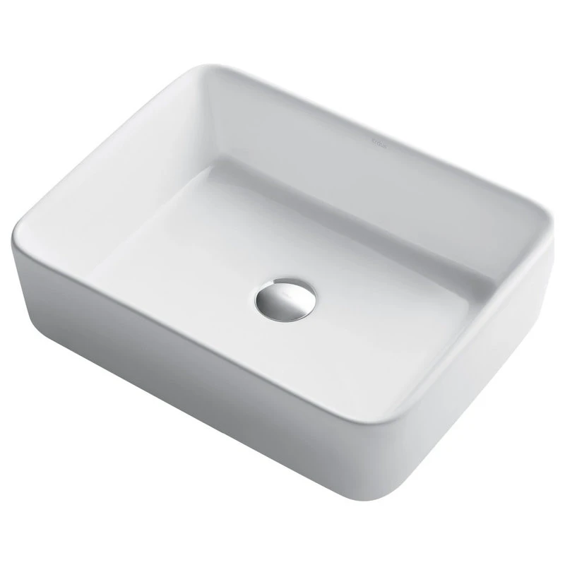 Kraus USA, Inc. Kraus KCV-121-SO 18-3/4" Ceramic Vessel Bathroom Sink Only - White Ceramic - Image 3