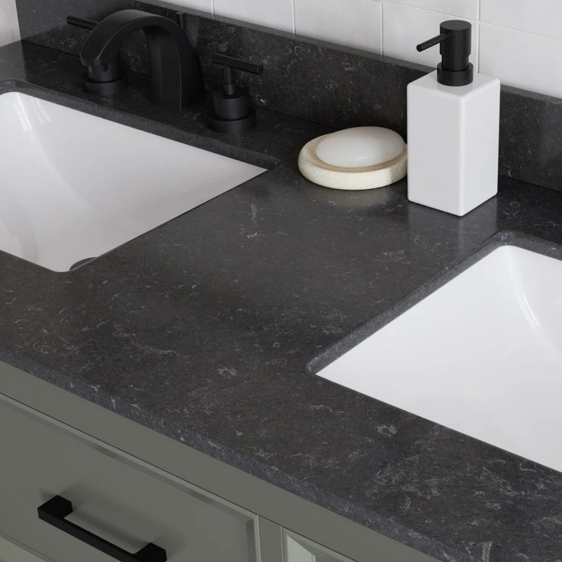 MOD Woodruff Bath Vanity, Double Sink, 54", Pewter Green, Freestanding - Image 4