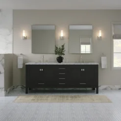 MOD The Kennedy Bathroom Vanity, Double Sink, 84", Espresso, Freestanding