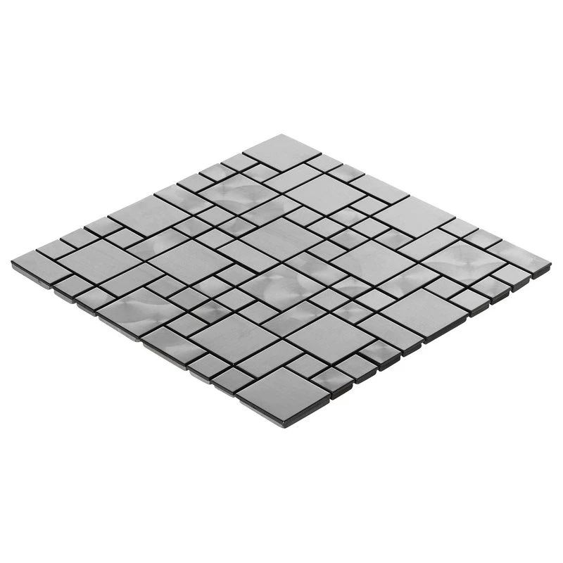 Modket Unique Stainless Steel Mosaic Tile Kitchen Backsplash Bath, 12"x12", Set Of 10 - Image 2