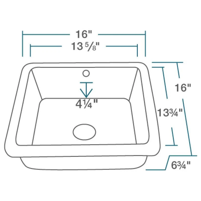 MR Direct Sinks And Faucets U1414-Bisque Undermount Porcelain Bathroom Sink, Bisque, Sink Only - Image 3