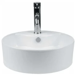 Renovators Supply Manufacturing Bathroom Vessel Sink White Porcelain Prescott Faucet Hole |