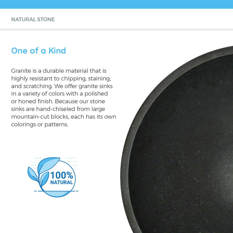 MR Direct Sinks And Faucets 862 Honed Basalt Vessel Sink, Sink Only, No Additional Accessories - Image 4