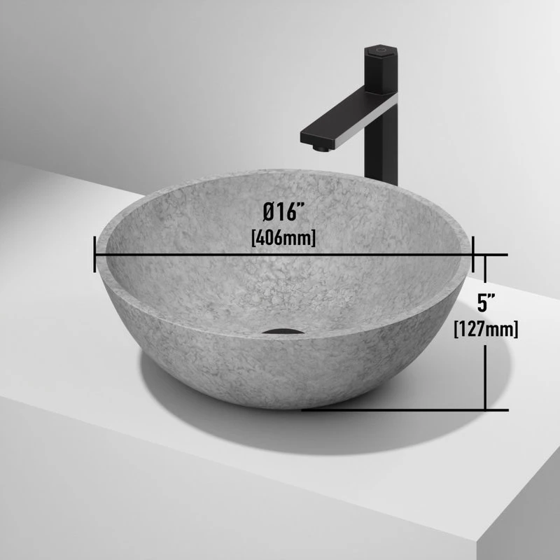 VIGO 16 In. X 16 In. Round Bathroom Vessel Sink - Image 6