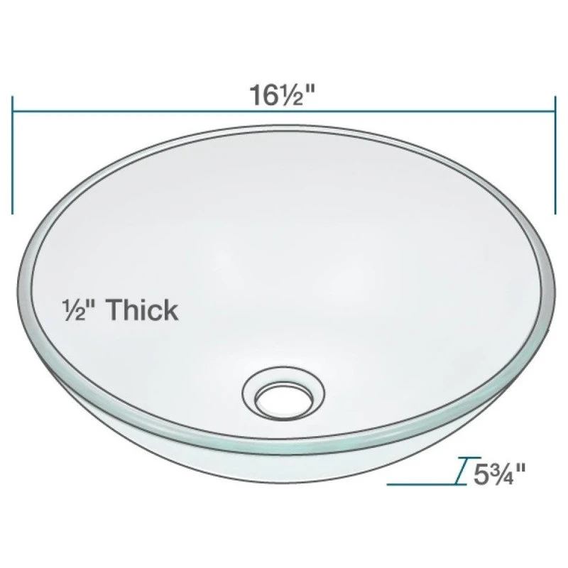 MR Direct Sinks And Faucets 601 Colored Glass Vessel Sink, Crystal, Waterfall Faucet, Brushed Nickel - Image 3