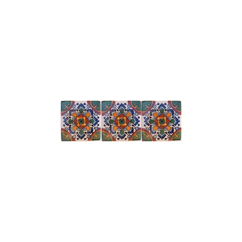 Fine Crafts & Imports 2x2 36 Pcs Gerona Talavera Mexican Tile - Image 3