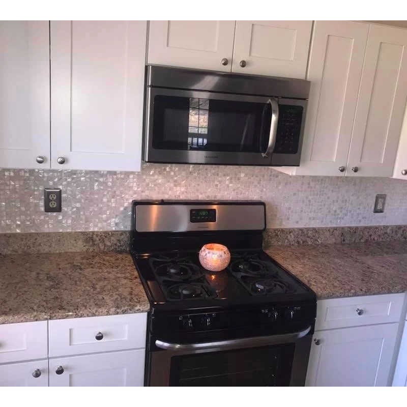 Art3d LLC Oyster Mother Of Pearl Square Shell Mosaic Tiles, Set Of 10 - Image 4