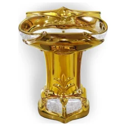 Maison De Philip Baroque Style Decorative Toilet + Pedestal Lavatory, Lavatory