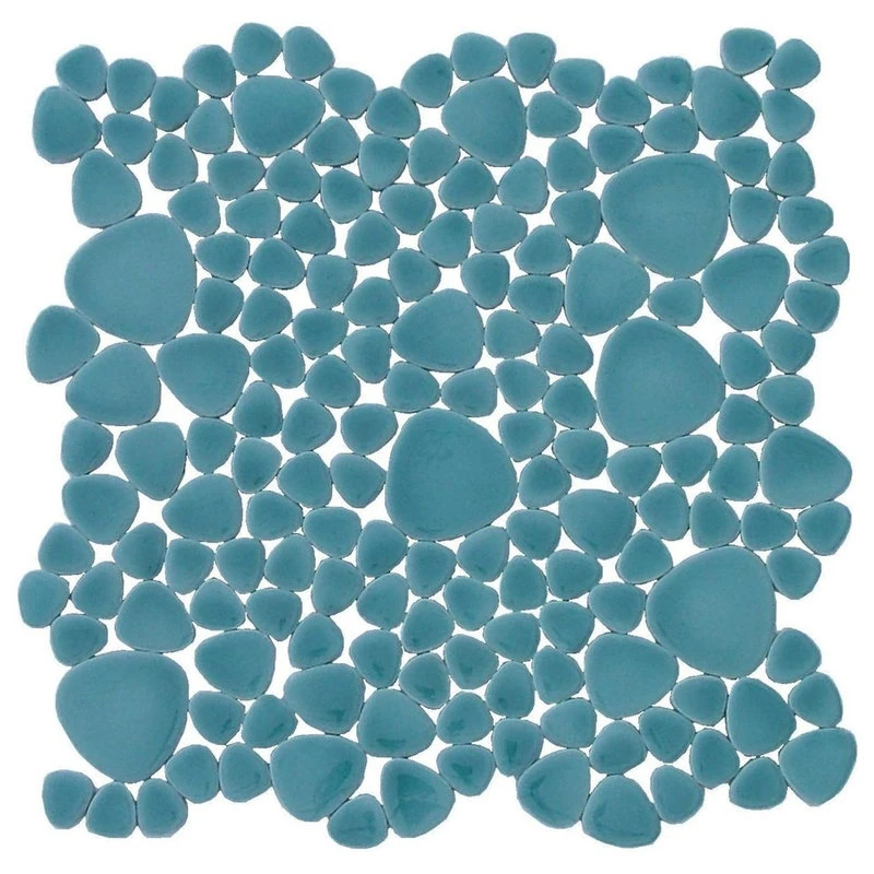 Pebble Tile Mosaics Porcelain Sea Mist Pebble Tile
