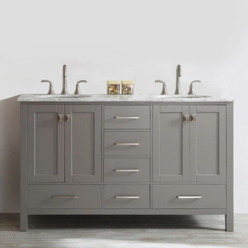 Vinnova Gela Single Vanity, Gray, 60", Without Mirror - Image 3