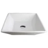 Fontaine By Italia White Square Porcelain Vessel Bathroom Sink