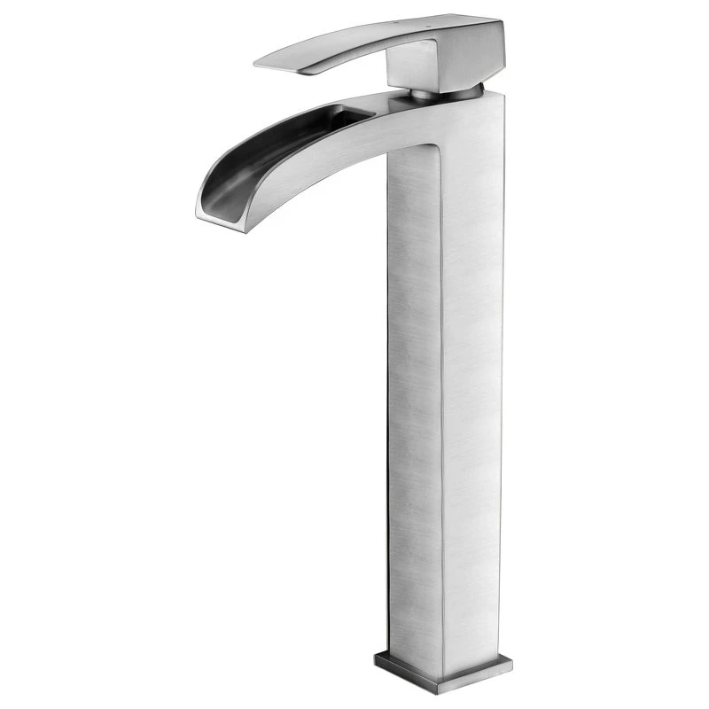 ANZZI Spirito Series Deco-Glass Vessel Sink With Key Faucet, Brushed Nickel - Image 2