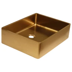 Dowell K&B Supplies Dowell Stainless Steel Rectangle Vessel Sink, Golden
