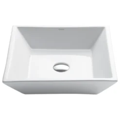 Kraus USA, Inc. Elavo Ceramic Square Vessel White Sink