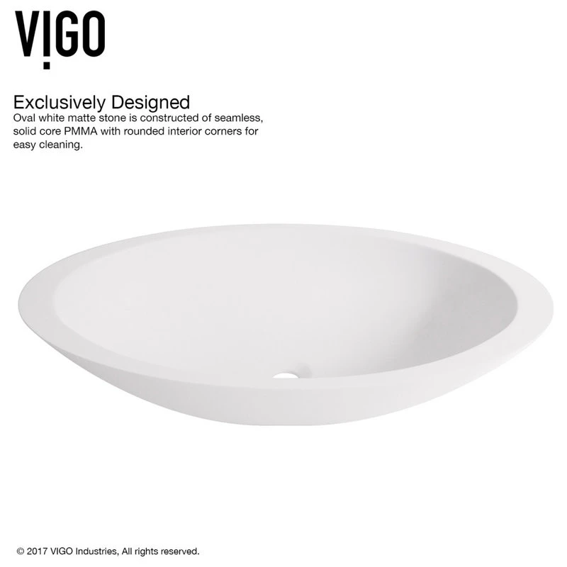 VIGO Wisteria Matte StoneTM Vessel Bathroom Sink - Image 7