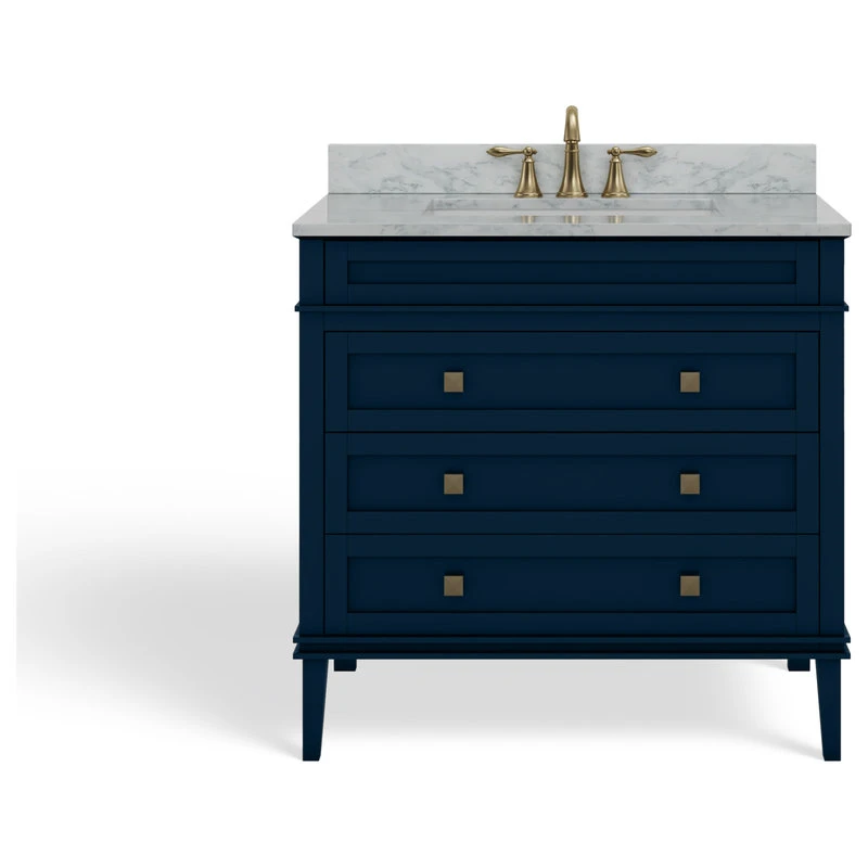 MOD Regis Bath Vanity, Single Sink, 36", Blue, Freestanding - Image 9