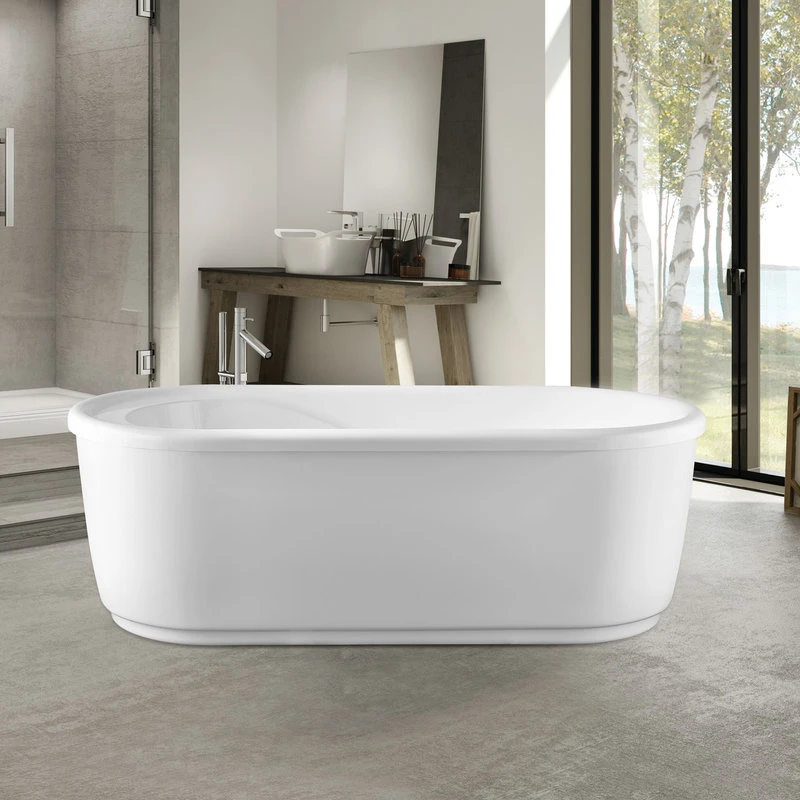 Vanity Art LLC Vanity Art 59" Freestanding Acrylic Soaking Bathtub - Image 10