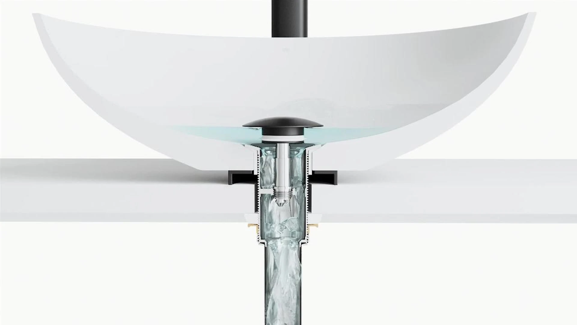 VIGO Gray Onyx Glass Vessel Sink And Duris Faucet Set, Matte Black Finish - Image 2