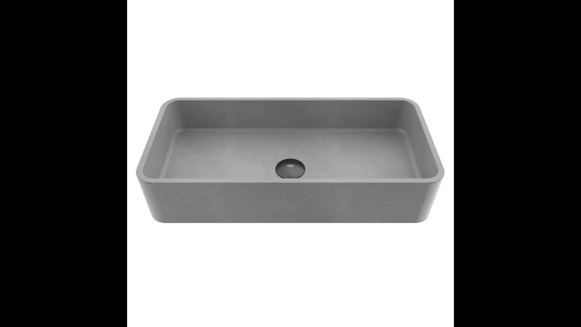 VIGO Concreto Stone Rectangular Vessel Bathroom Sink - Image 2