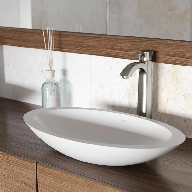 VIGO Wisteria Matte StoneTM Vessel Bathroom Sink - Image 2
