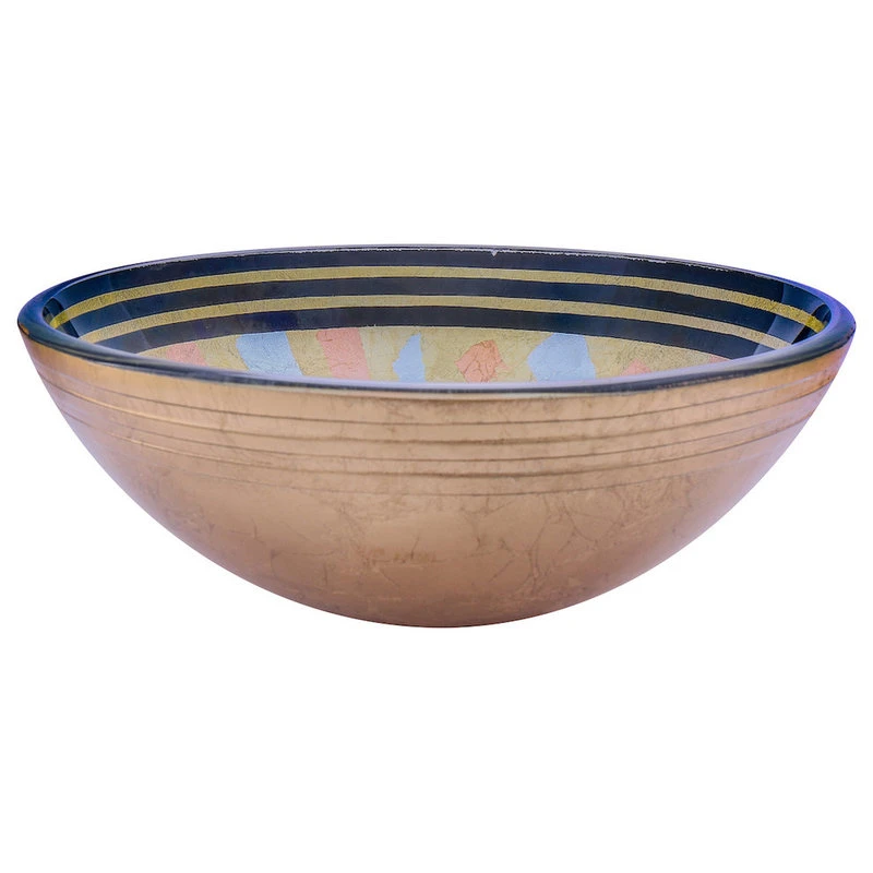 Novatto Celebrazione Glass Vessel Sink And Drain, Brushed Nickel - Image 3