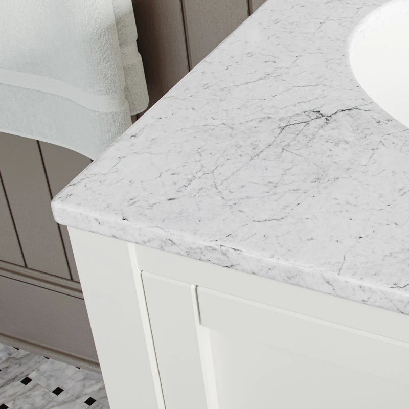 MOD Ellary Bath Vanity, White, 60", Double, With Mirror, Freestanding - Image 6