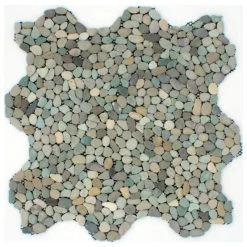 Pebble Tile Mosaics Mini Green Pebble Tile