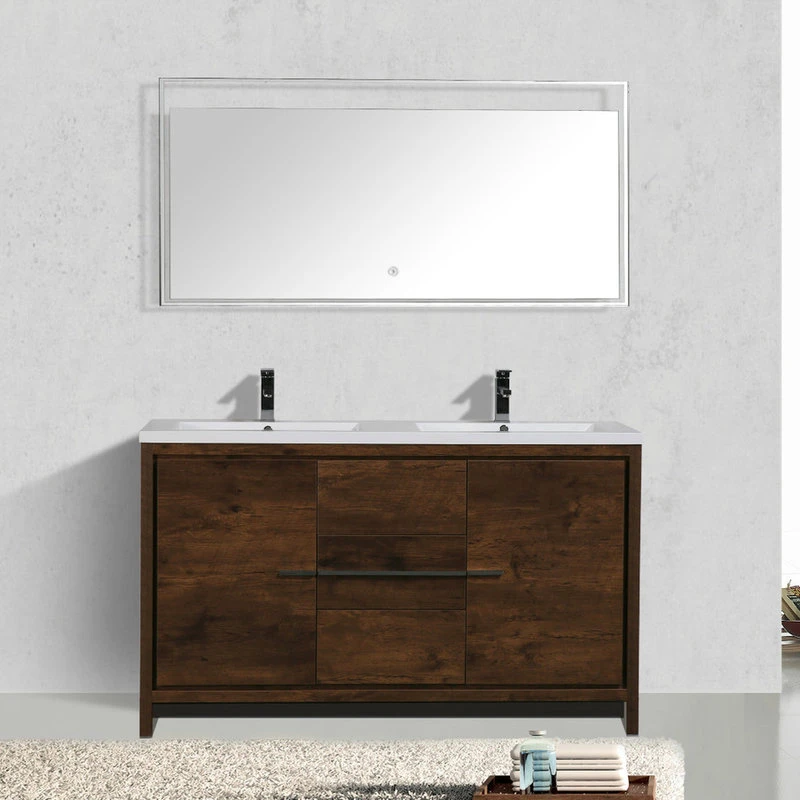 Bathroom Vanity Wholesale INC. MOD 60" Double Sink Free Standing Vanity, Rosewood - Image 2