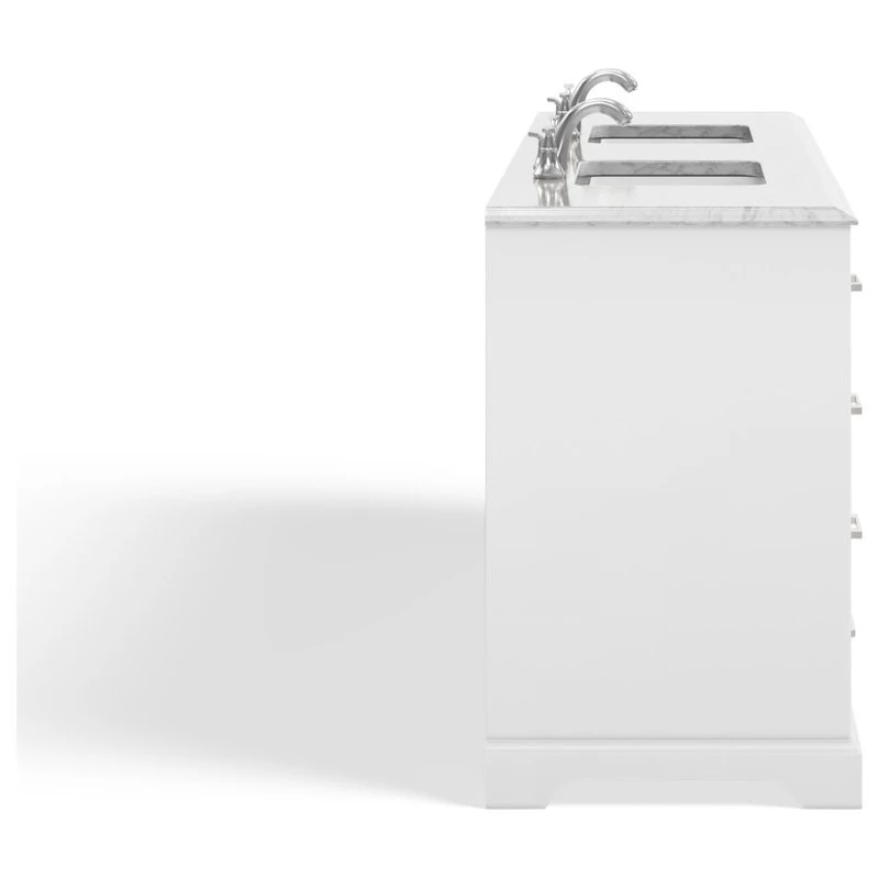 MOD The Laurel Bathroom Vanity, White, 84", Double Sink, Freestanding - Image 11