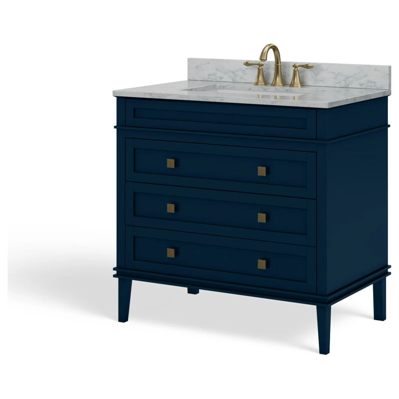 MOD Regis Bath Vanity, Single Sink, 36", Blue, Freestanding - Image 10