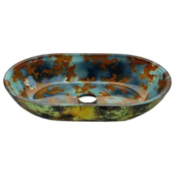 ANZZI Voce Series Vessel Sink In Impasto Blue