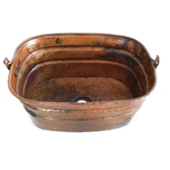 Artesano Copper Sinks Rectangular Vessel Bathroom Copper Sink
