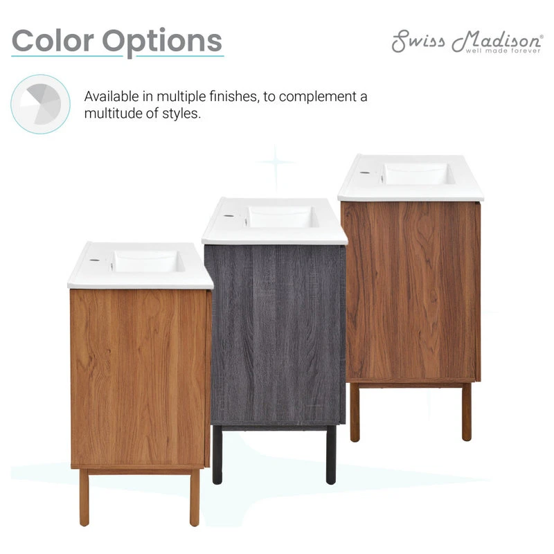 Swiss Madison Classe Bathroom Vanity, Oak, 24" - Image 14