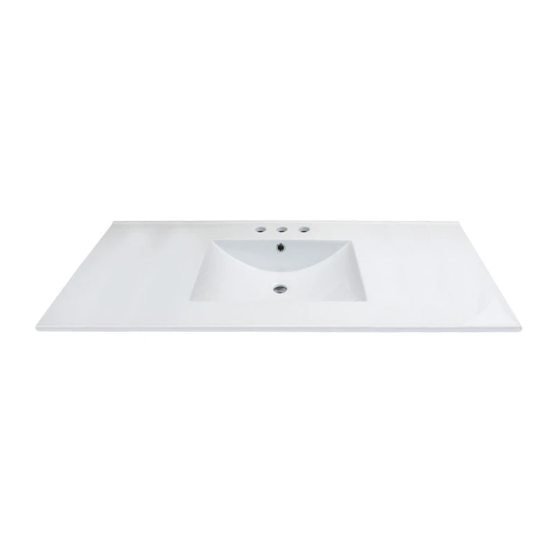 Transolid Juliette 49" Vitreous China Vanity Top With Integrated Sink, White - Image 2