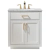 Altair Ivy White Bathroom Vanity Set, 30", Without Mirror
