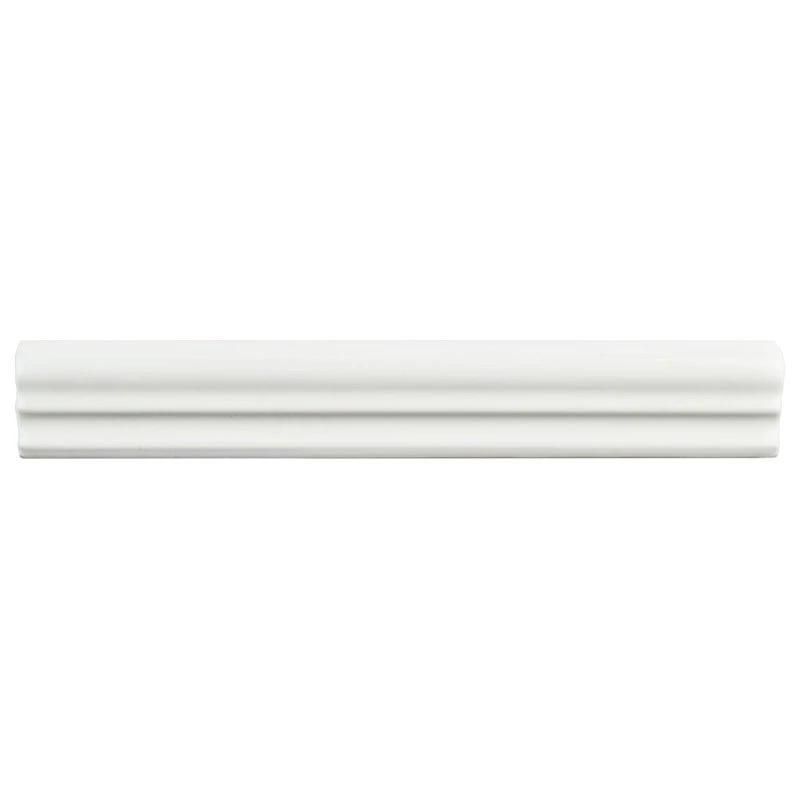 Merola Tile Brillo Zen Ceramic Moldura Trim Tile, Blanco 3 Merola Tile Brillo Zen Ceramic Moldura Trim Tile, Blanco