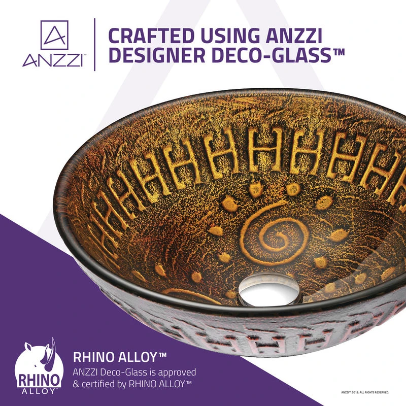 ANZZI Opus Series Deco-Glass Vessel Sink - Image 3
