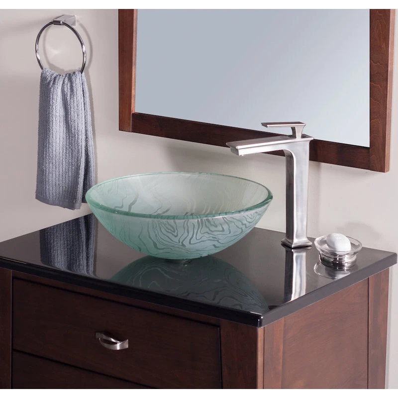 Novatto Gelo Glass Vessel Bathroom Sink - Image 3