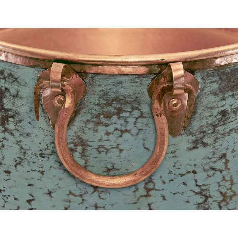 SINKOLOGY Noble 16" Copper Vessel Sink, Copper Verde And Naked Unfinished Copper - Image 4