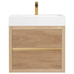 Vinnova Palencia Wall-Mount Floating Bath Vanity, 24" Single Sink, No Mirror