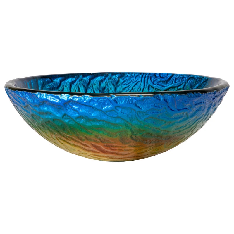 Eden Bath - Vessel Sinks Modern Colorful True Planet Round Tempered Glass Vessel Sink For Bathroom 14" - Image 4