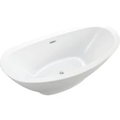 Vanity Art LLC Vanity Art Freestanding Acrylic Bathtub, 33.5"x 69"