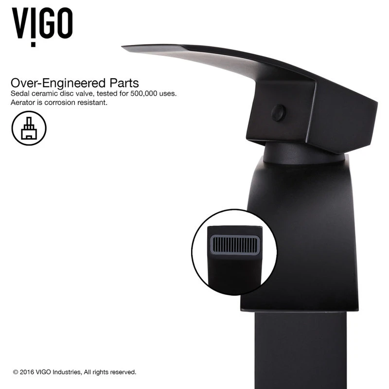 VIGO Gray Onyx Glass Vessel Sink And Duris Faucet Set, Matte Black Finish - Image 14