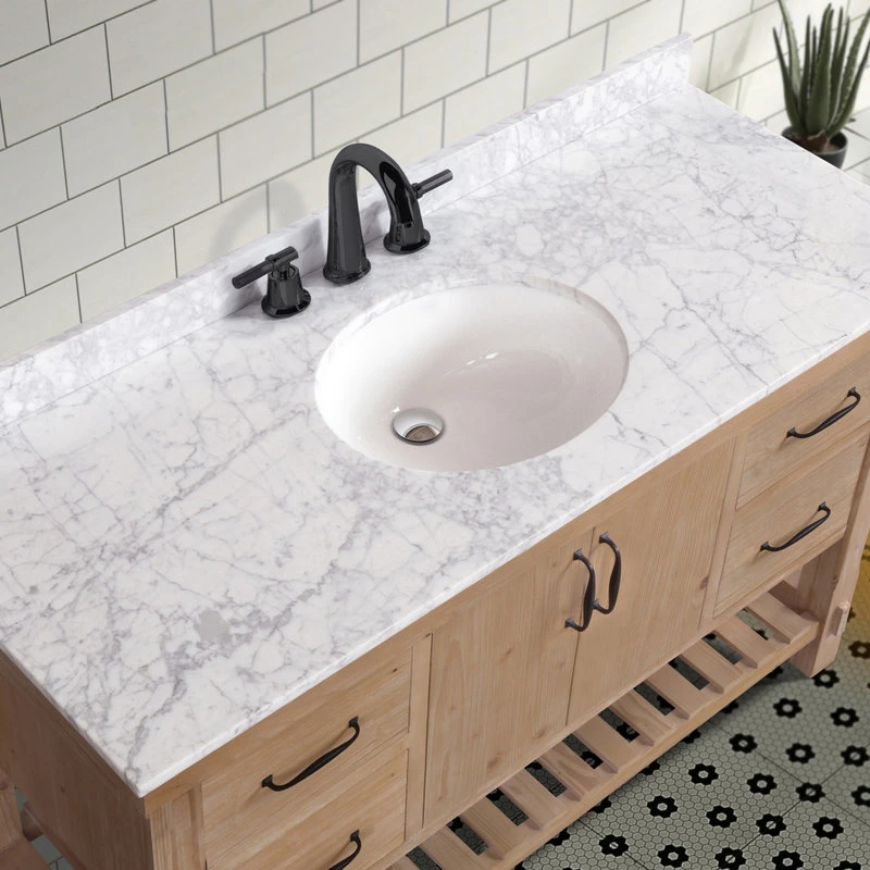 Ari Kitchen & Bath Marina 55" Bathroom Vanity, Driftwood Finish - Image 11