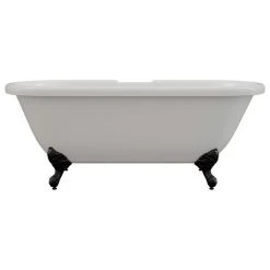 The Tub Connection 70" Acrylic Double Ended Tub, "Madison", 7" Holes, Oil Rubbed Bronze Feet