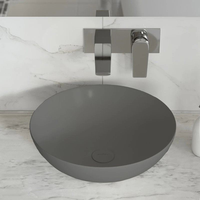 Swiss Madison Classe 16" Color Ceramic Sink In Matte Grey - Image 6