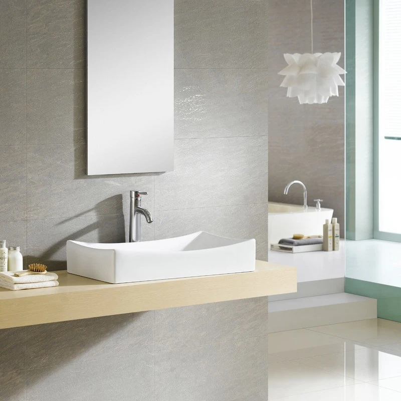 Fine Fixtures White Vitreous China Rectangular Vessel Sink - Image 3