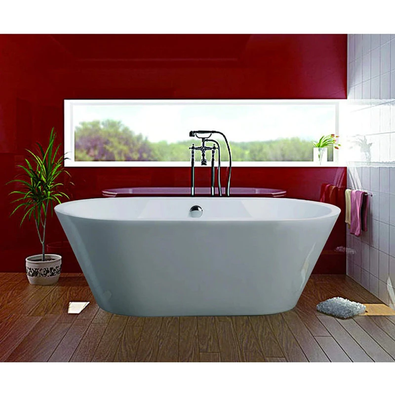 Vanity Art LLC Vanity Art Freestanding Acrylic Bathtub, 31.5"x67"x23.6" - Image 5