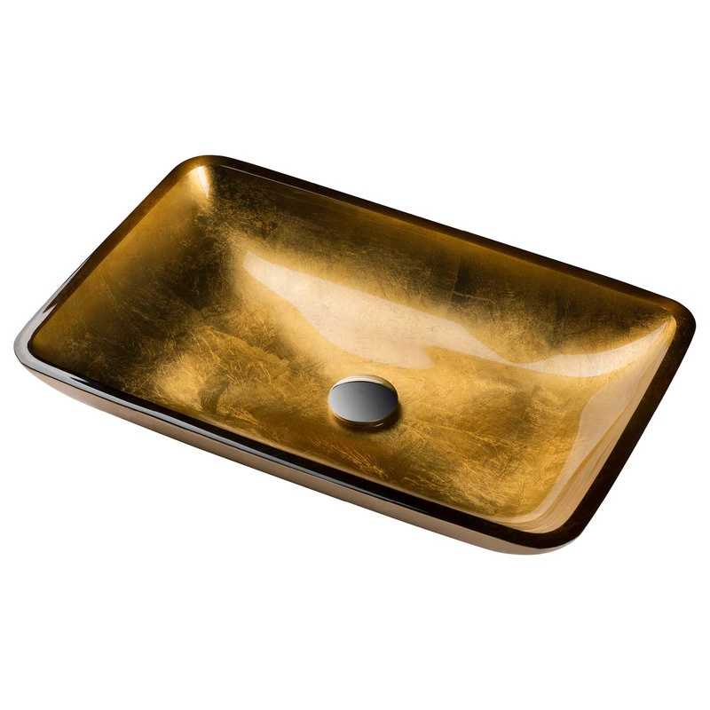 Kraus USA, Inc. Kraus GVR-210-RE-SO 21-7/8" Golden Pearl Glass Vessel Bathroom - Golden Pearl